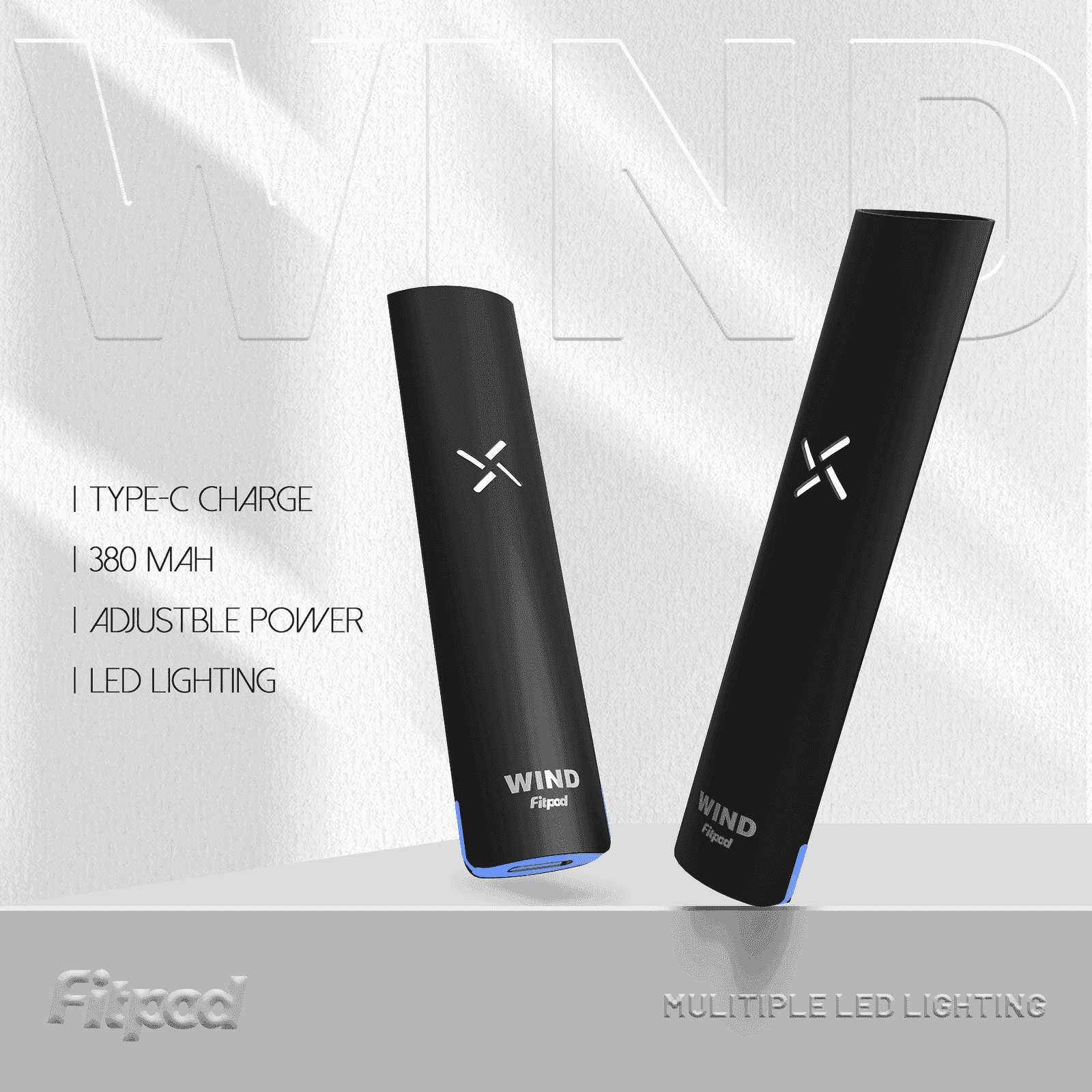 Fitpod Wind氣流發光一代電子煙可調壓主機:圖片 3