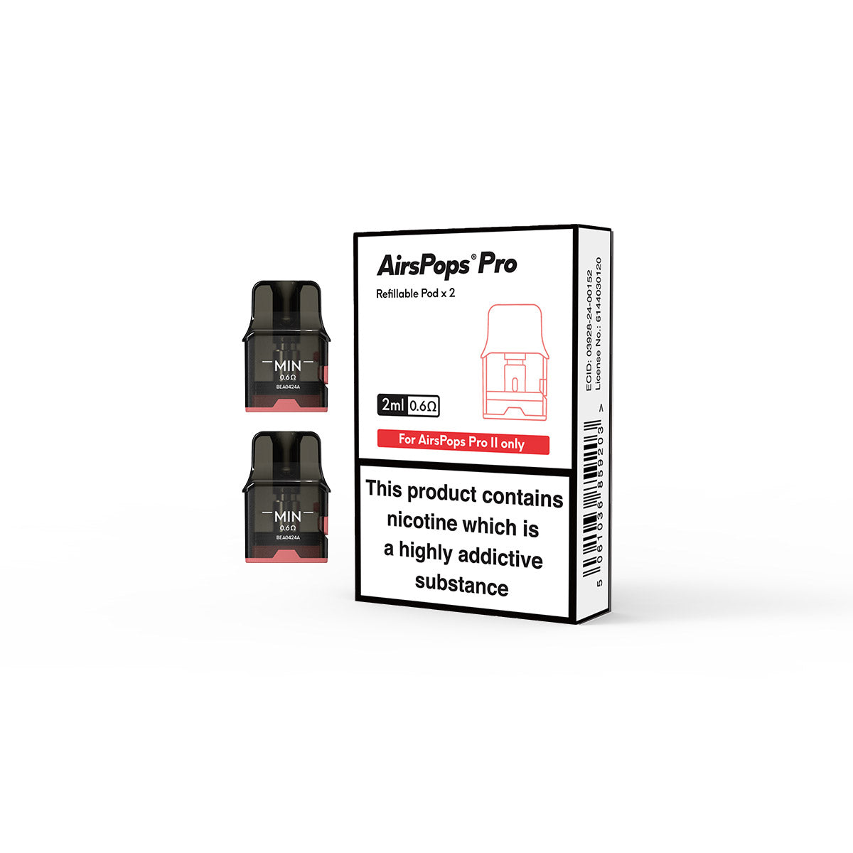 AIRSCREAM AirsPops Pro II 空倉與霧化芯 specs