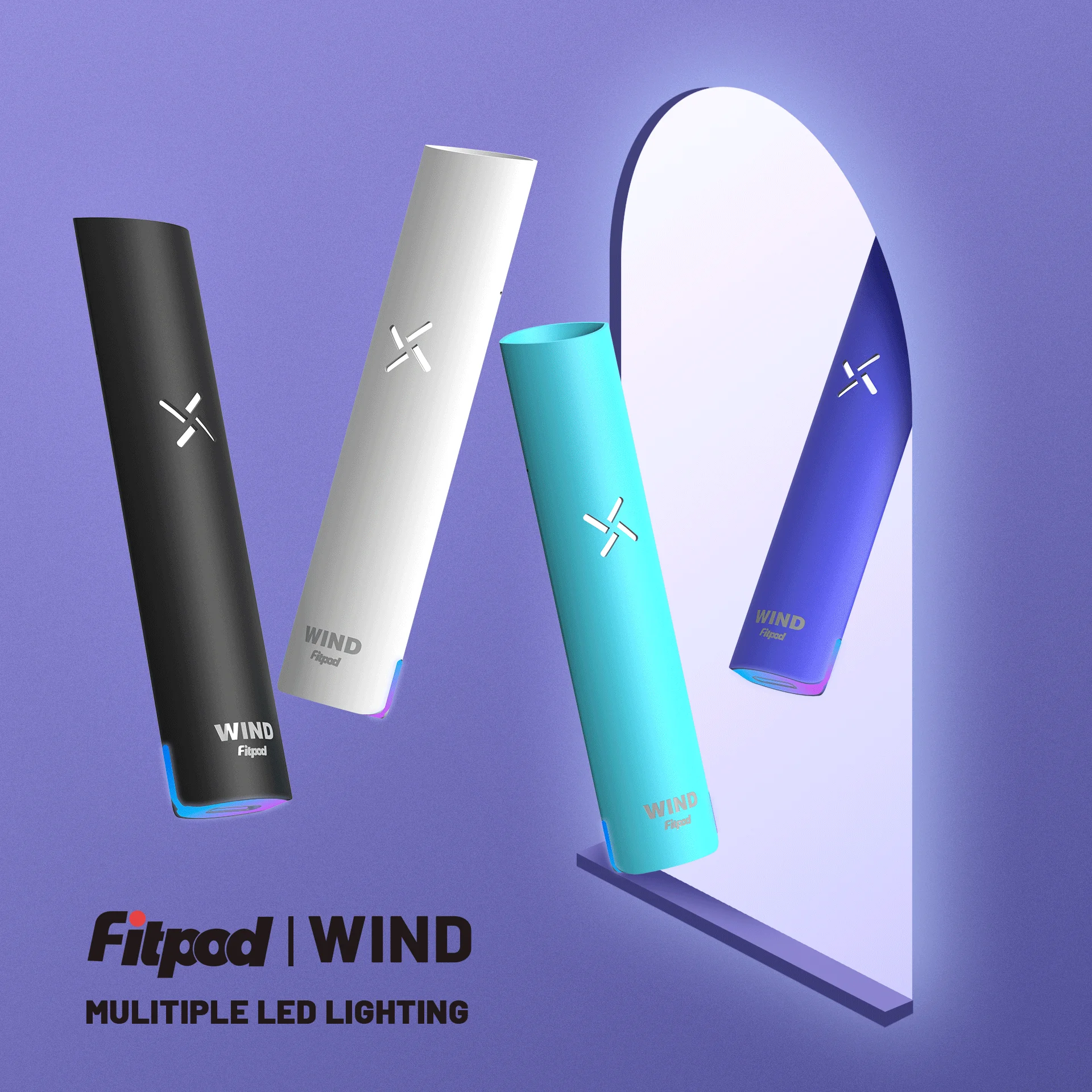 Fitpod Wind 氣流發光可調壓主機 顏色展示